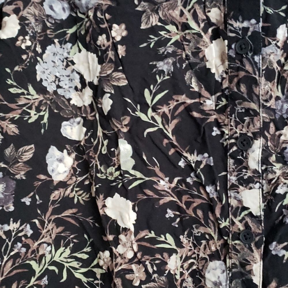 Croft & Barrow Floral Button Down - Picture 2 of 6